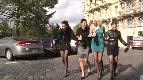 Hot and wild orgy with milf, black cocks and big boobs!