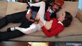 Willy Wonka porn spoof with a terrific girl with a hairy vag