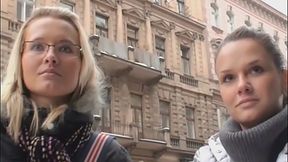 Cute czech teen Alena sucks cock for money