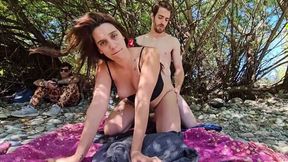 Cornudo watches as I ride him and make him swallow it