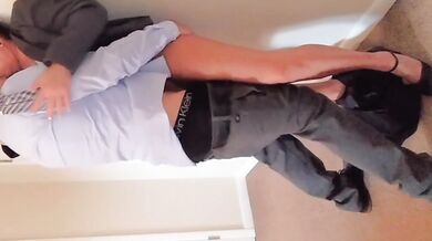 When the boss tries to fire her, she does anal and more to keep her job