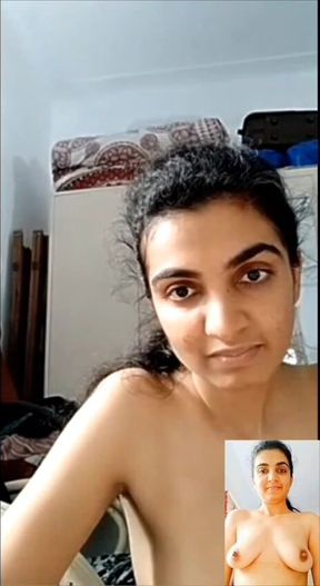Horny indian housewife first time nude strip show on webcam