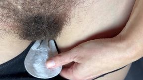 Dirty and wet pad, I had to take off my panties