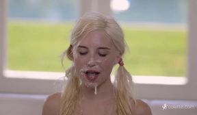 skinny babe piper scared of five monsters