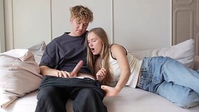 Blondie sex addicted teen - loves big cocks