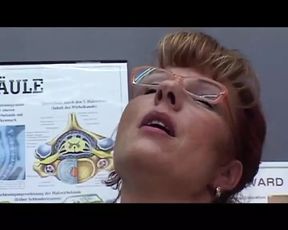 Sexy German nurse in pantyhose fucks her patient hard