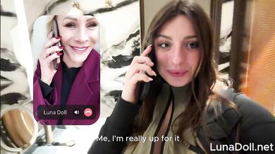 Threesome With Big Tits MILF Victoria Nova And Gaby My Boyfriend On Valentine’s Day in Paris - Luna Doll