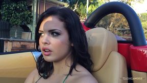 Dark haired and dark eyed curvy girl isnt very smart but is a great fuck