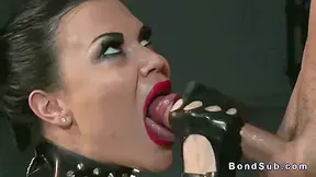 Tied Up Slave Gets Blowjob Until Cums From Mistress