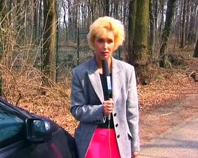 Blonde German Domina has fun with chubby brunette