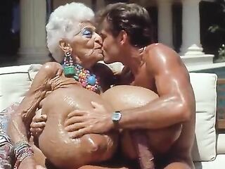 JAY7 Granny Sex Villa 03 - AI MOVIE - Unsightly old hag with heavy hooters and lewd as hell suggests her bazookas and give a wild titjob