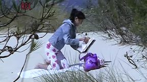 Beach Slut Beata Alone in the Dunes