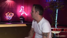 Stripping turns into a group sex session once the brunette and blonde babes get wet