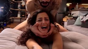 Teen slave gets hard anal fucked and cummed in