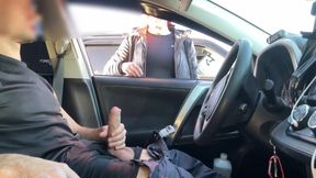 Parking Lot: She Can't Stop to Watch My Hard Cock Exposed Big Dick