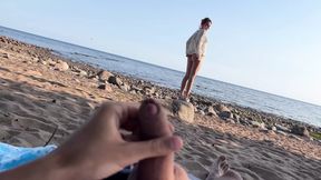 MEETING A STRANGER ON A PUBLIC BEACH