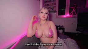 Lil Peep coded guy has a rough bang with an alt-girl courier