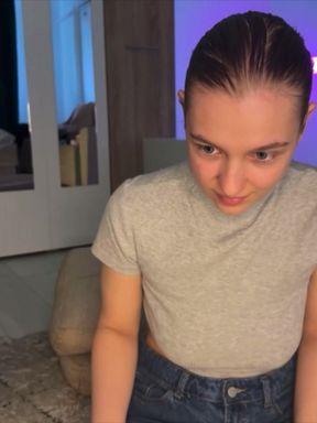 Playing with her pussy on webcam