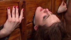 Gang Bang Sexy Horny Big Breasted Slut Gets Fucked by Three Hard Cocks