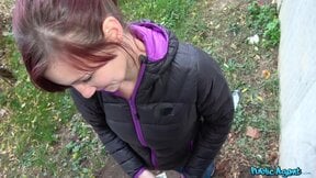 Having a good fuck with a sweet Czech girl in the back alley