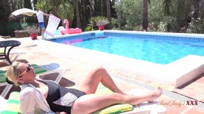 AuntJudysXXX - Busty MILF Keira Fucks the Pool Boy