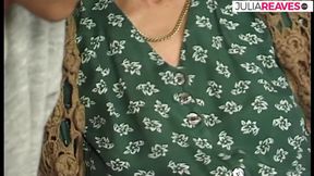 Granny eats cum after a wild fuck on the floor