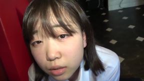 First Time Brunette Hina, Bareback Creampie in Uniform, Don't Get Caught!