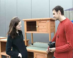 Nasty brunette German teen assfucked before facial